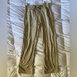 Lululemon lined dance studio pants, tan